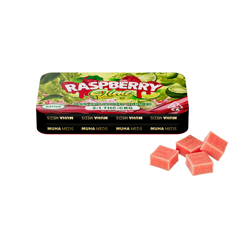 RASPBERRY LIME | SATIVA 2:1 THC:CBG INFUSED GUMMIES